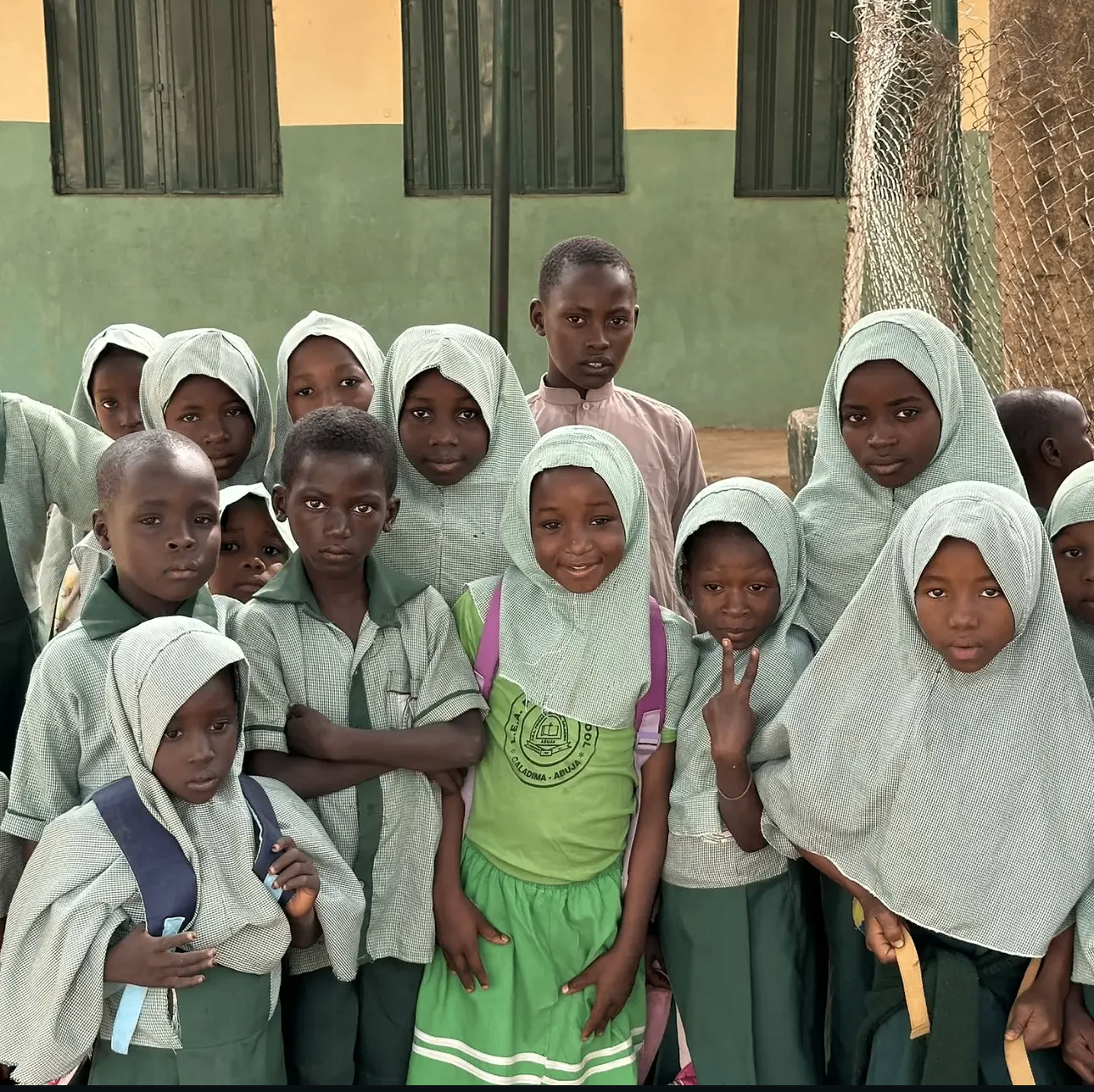 Children gathered at the founding of YACT