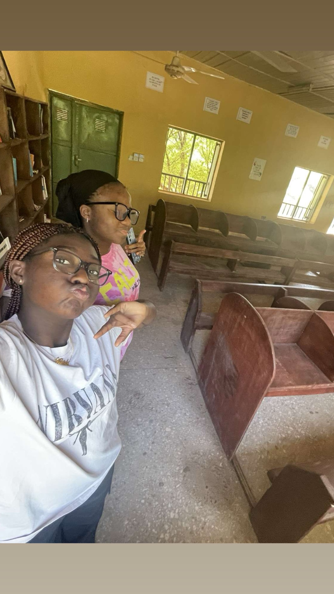 YACT volunteers visiting the library